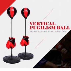 Adjustable Height Kids Punching Ball Bag Speed Boxing Sports Set Fighting Game With Gloves (Option: as picture)