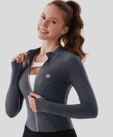 Stand Collar Jacket (Option: Light gray-Xl)